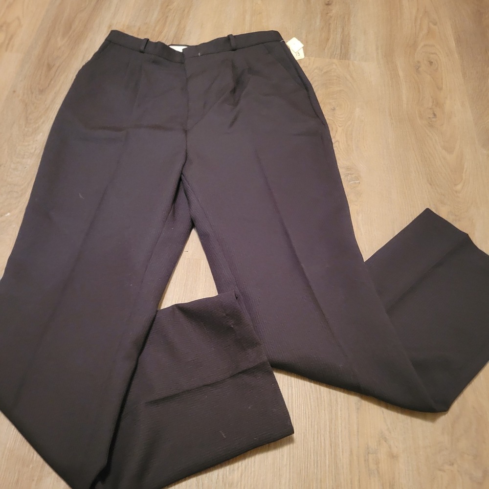 Hunter's Glen Women Trousers 15 Black Polyester Vintage Pleated Professional